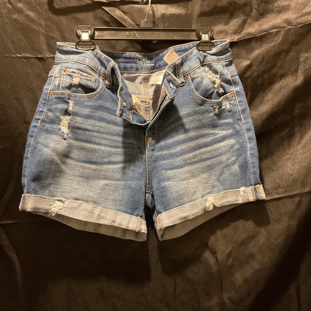 High Rise Denim Shorts